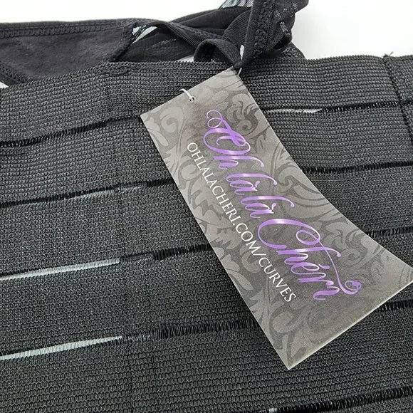 NWT Oh la la Cheri Bandage Gartini with G-String Black 1X - Picture 6 of 6